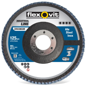 Afbeeldingen van Flexovit Vlaklamelschijf Con. Fib. Zirc R822 K80 125x22