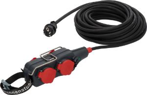 Afbeeldingen van Brennenstuhl Professional Verdeelblok met 15 meter kabel PB1100 IP54 4-v H07RN-F 3G1.5 zwart