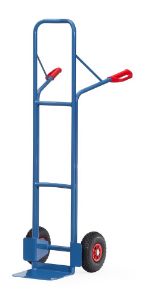 Afbeeldingen van Fetra Stalen steekwagen schep: 250x320mm Draagvermogen: 300 kg, massief rubber wielen