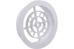 Afbeeldingen van Nedco BV Kunststof schoepenrooster 100 mm, rond, wit, pvc
