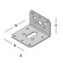 Afbeeldingen van GB Hoekanker40x60x60x2,5mm verzinkt (sendzimir)