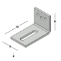 Afbeeldingen van GB Hoekanker zwaar 60x100x60x6mm verzinkt (sendzimir)