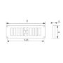 Afbeeldingen van BEKRO PLASTIKS Schuifrooster afsluitbaar, 25 x 8 cm, wit, pvc