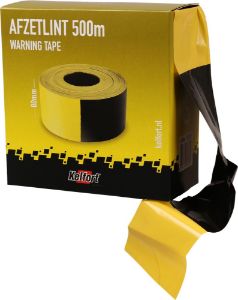 Afbeeldingen van Kelfort Afzetlint zwart/geel 80mm x 500 meter