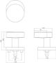 Afbeeldingen van INTERSTEEL Knop rond verkropt rvs geborsteld 2186