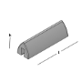 Afbeeldingen van GB Elementrubber grijs 68mm 20x6mm