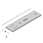 Afbeeldingen van GB Vloerelementstrip 400 mm 100 x 10 thermisch verzinkt