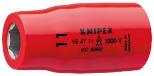 Afbeeldingen van KNIPEX Steeksleutelinzetstuk voor zeskantschroeven, met binnenvierkant 1/2" x 11mm
