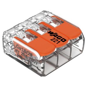 Afbeeldingen van Wago lasklem 221 compact 3X4 TR (50)