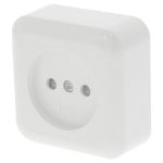 Afbeeldingen van Q-Link contactdoos opbouw - 1-voudig - met aanraakbeveiliging - polarwit