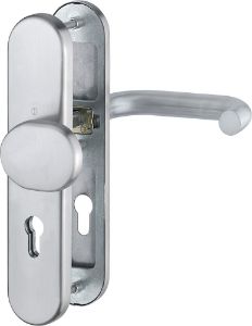 Afbeeldingen van HOPPE Veiligheids voordeurgarnituur Paris pc72 rvs E86G/3331/3310/138Z