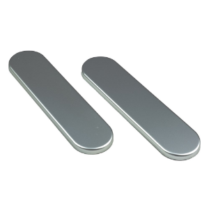 Afbeeldingen van Oxloc Kortschild Ovaal Geheel Blind Alu F1 Model Parijs. Afmeeting 180x41mm.