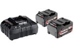 Afbeeldingen van Metabo Basis-set: accu-packs met lader 2 x 18V 4.0Ah