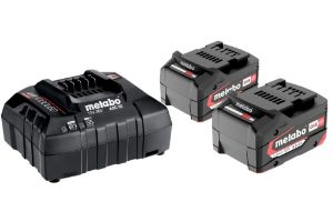 Afbeeldingen van Metabo Basis-set: accu-packs met lader 2 x 18V 4.0Ah