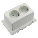 Afbeeldingen van Attema montagedeksel inclusief dubbele wandcontactdoos met randaarde.