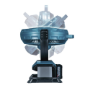 Afbeeldingen van Makita 40 V Max Ventilator met zwenkfunctie CF002GZ