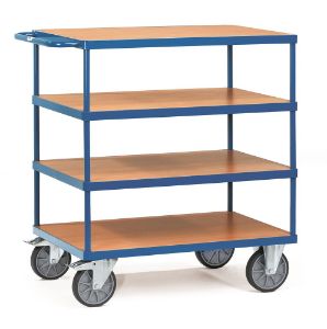 Afbeeldingen van Fetra Zware tafelwagen laadvlak 1000x700mm Draagvermogen: 600 kg met 4 platformen