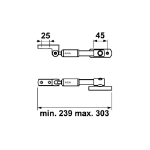 Afbeeldingen van AXA Telescopische uitzetter 20EX staal grijs buitendraaiend