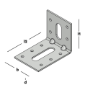 Afbeeldingen van GB Hoekanker zink-magnesium 60x80 57x2.5