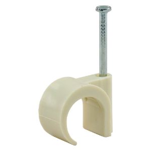 Afbeeldingen van Q-Link buisclip rond  16-19 mm - crème (20)