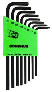 Afbeeldingen van Bondhus Stiftsleutelset Torx, lang 8-delig, T6 - T25 TLX8S