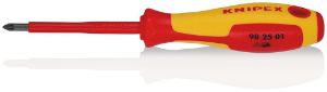 Afbeeldingen van KNIPEX Schroevendraaier voor kruiskopschroeven, Pozidriv® PZ 1 VDE