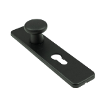 Afbeeldingen van Oxloc Alu knopschild kort recht Zwart PC55