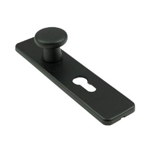 Afbeeldingen van Oxloc Alu knopschild kort recht Zwart PC55