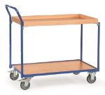 Afbeeldingen van Fetra Lichte tafelwagen laadvlak 1000x600mm Draagvermogen: 250 kg met 1 etagebak met 45mm hoge rand
