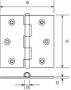 Afbeeldingen van DX Scharnier, losse messing gegalvaniseerde, verzinkte pen, gegalvaniseerd, verzinkt, 89 x 89 mm