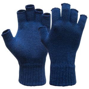 Afbeeldingen van OXXA Basic Handschoen Knitter 14-371 zonder vingertoppen blauw 10/XL