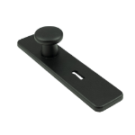 Afbeeldingen van Oxloc Alu knopschild kort recht Zwart SL56