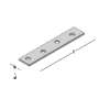 Afbeeldingen van GB Verbindingsplaat 80x15x2mm zink magnesium