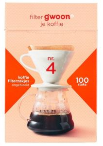 Afbeeldingen van Koffiefilterzakje ongebleekt nr. 4 (100)