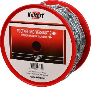 Afbeeldingen van Kelfort Voetketting Elektrolytisch verzinkt, met lange rechte schakel 3mm