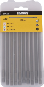 Afbeeldingen van Ironside Bitset 1/4"x150mm PH-PZ-SL 10 delig