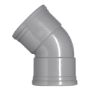 Afbeeldingen van Pvc bocht 2mm x 45 graden     125mm
