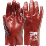 Afbeeldingen van Majestic Handschoen PVC rood zonder manchet 27cm