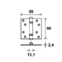 Afbeeldingen van AXA Scharnier Venelite, gegalvaniseerd, verzinkt, 89 x 89 mm,