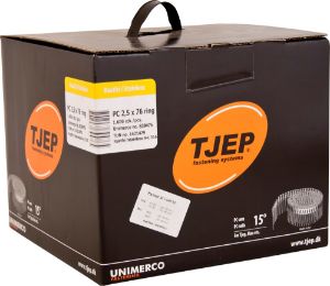 Afbeeldingen van TJEP PC 25/76 Coilnagel 2,5 x 76 mm Geringd Platkop 15° Roestvast staal A4