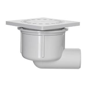 Afbeeldingen van Douche syphon abs 10x10 zij uitloop