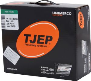 Afbeeldingen van TJEP Stripnagels 34° GR 31/80 D-Kop Blank 3,1x80mm (1800)