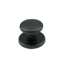 Afbeeldingen van Oxloc Voordeurknop rond aluminum mat zwart 60mm