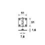 Afbeeldingen van AXA Scharnier ongelagerd gegalvaniseerd 51x51mm
