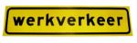 Afbeeldingen van Magneetsticker werkverkeer  geel/zw