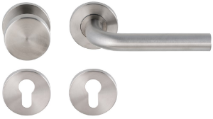Afbeeldingen van Oxloc Deurkruk Breda knop/krukgarnituur RVS