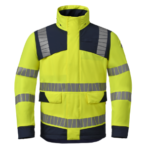 Afbeeldingen van Havep parka 50423 fluor geel/blauw