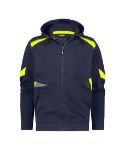 Afbeeldingen van Dassy hoodie Santos nachtblauw/fluor geel
