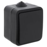 Afbeeldingen van Q-Link schakelaar opbouw - wissel - spatwaterdicht IP54 - zwart