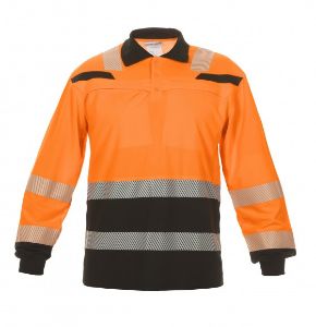 Afbeeldingen van Hydrowear polo Tanna lm fl. oranje/zwart XS